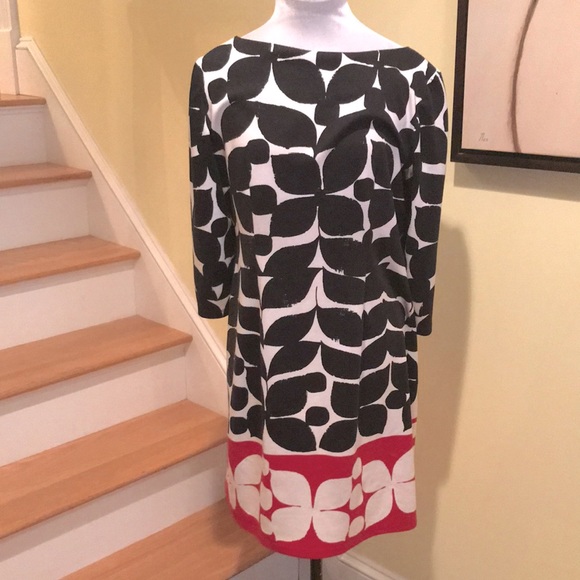 London Style Dresses & Skirts - London Style Collection Black White Red Floral Color Block Dress